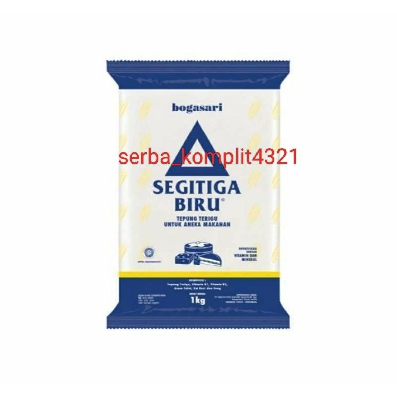 

Tepung terigu segitiga biru 1kg Bogasari tepung terigu protein sedang