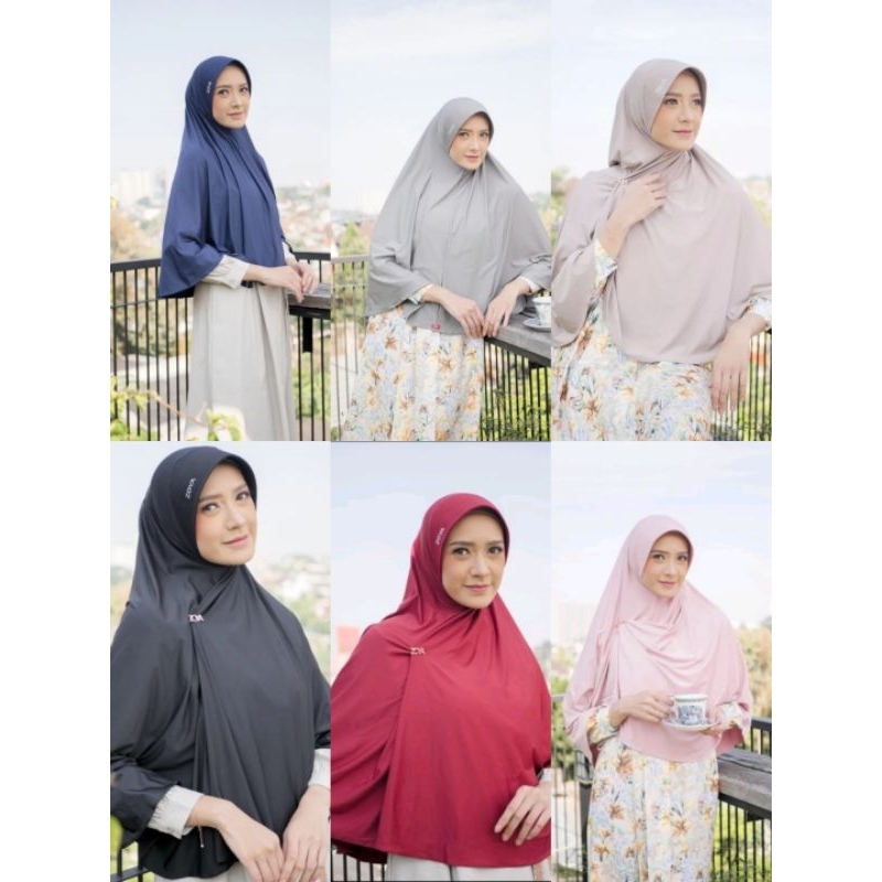 Zoya Kerudung Instan Umroh-Haji Bergo Jumbo Marsha Glitering