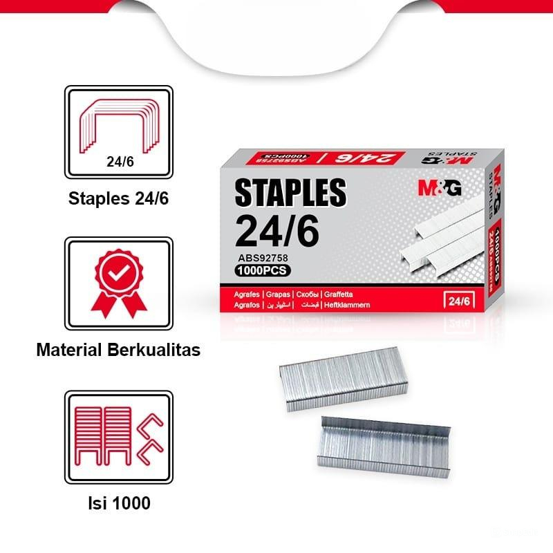 

M&G Isi Staples Ukuran 24/6 1000pcs/Box - ABS92758