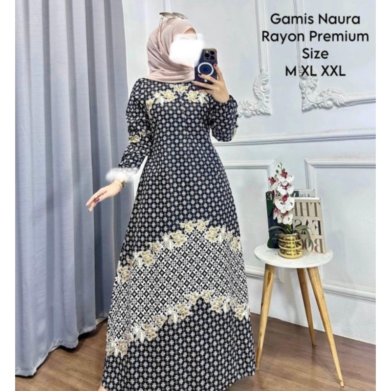 Gamis Rayon Premium adem bahan premium / gamis rayon busui friendly