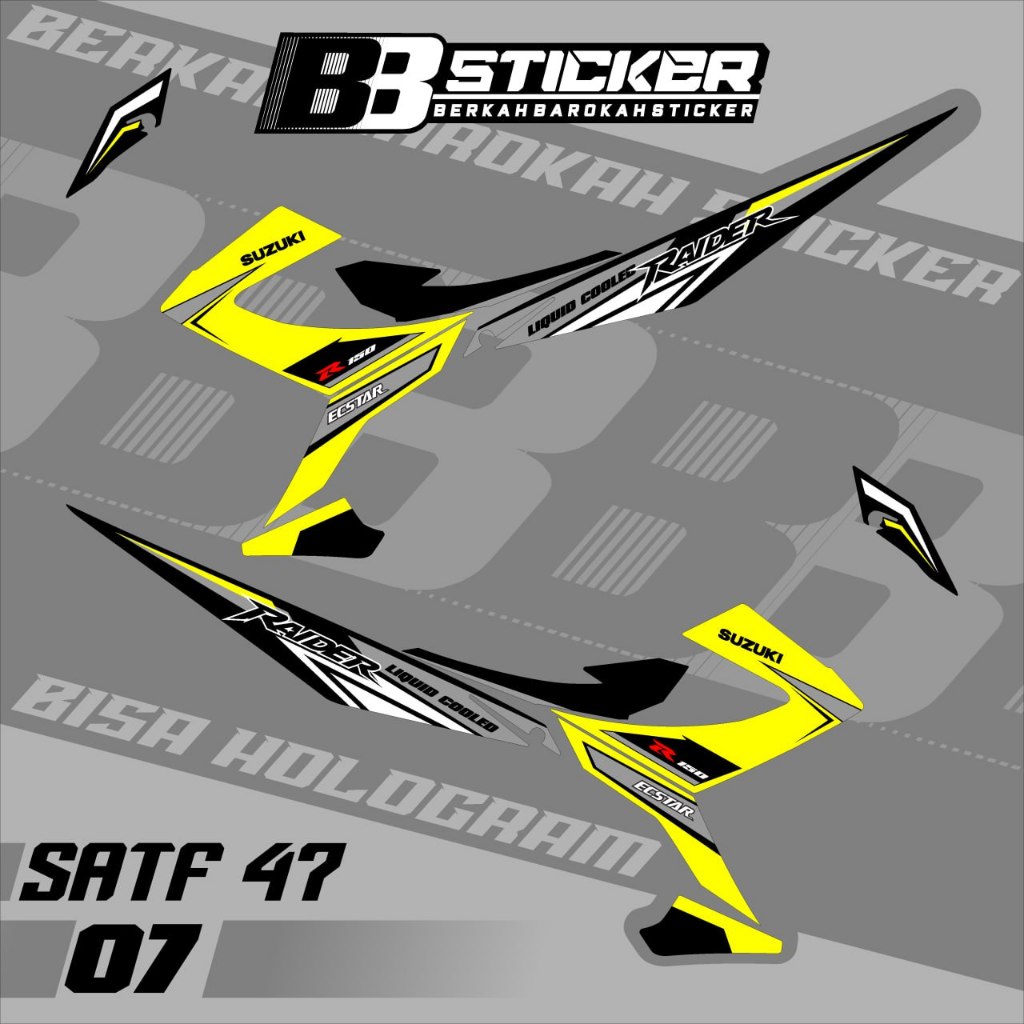 STRIPING VARIASI NEW SATRIA FU 150 BISA HOLOGRAM REDBULL SATRIA FU FACELIFT  SATF 47
