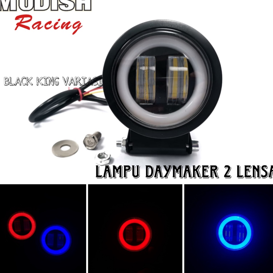Dapatkan Lampu LED Tembak Sorot Bulat 2 Watt 4D Mobil Motor Daymaker Lampu Tembak Daymaker Plus Ange