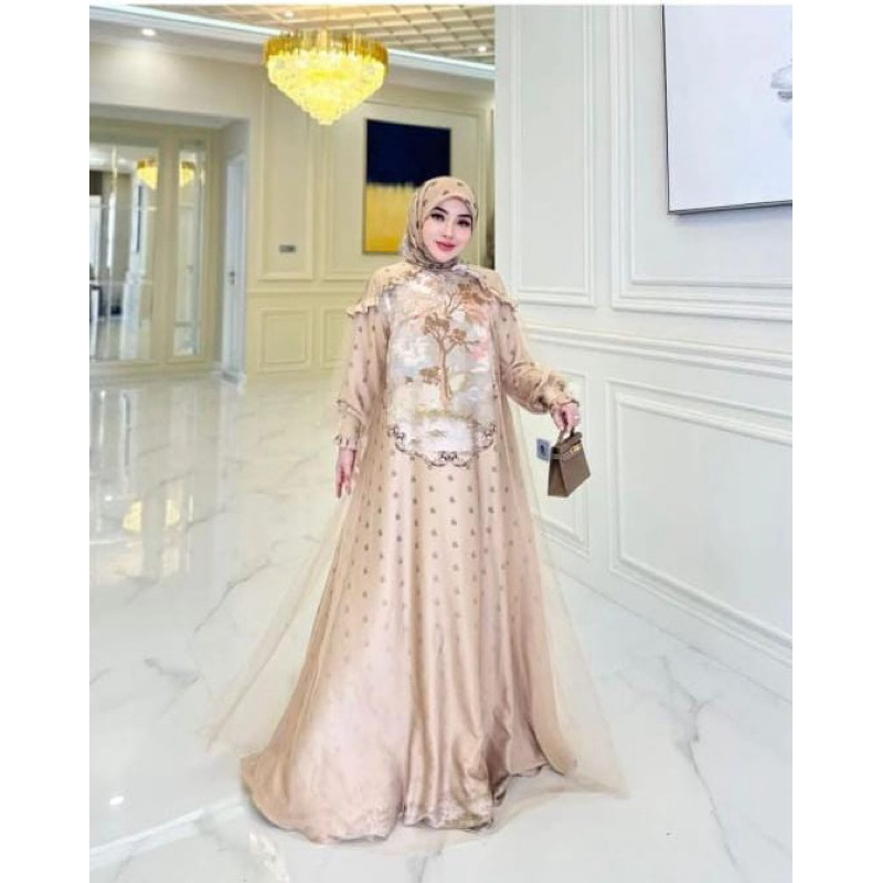 Shellasaukia gamis tile lukisan terbaru