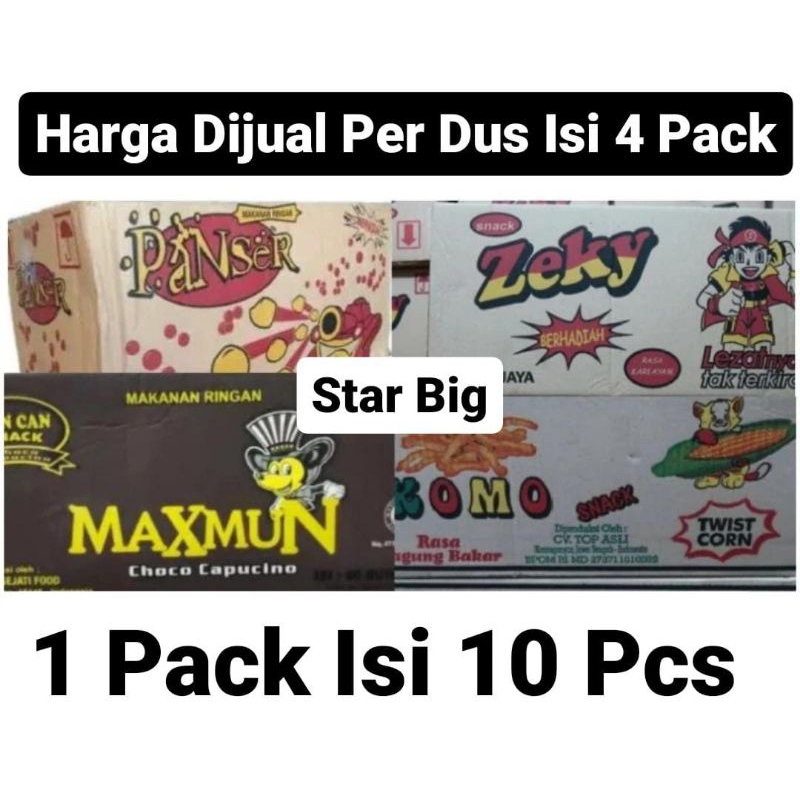 

Ciki Jadul Snack Murah Makanan Ringan Zeky Panser Maxmun Komo Per Dus