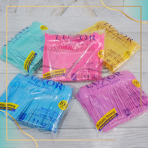 SENDOK TEH PLASTIK / SENDOK PUDING PLASTIK / SENDOK ESKRIM – SENDOK ES CREAM – SENDOK LUXOR WARNA