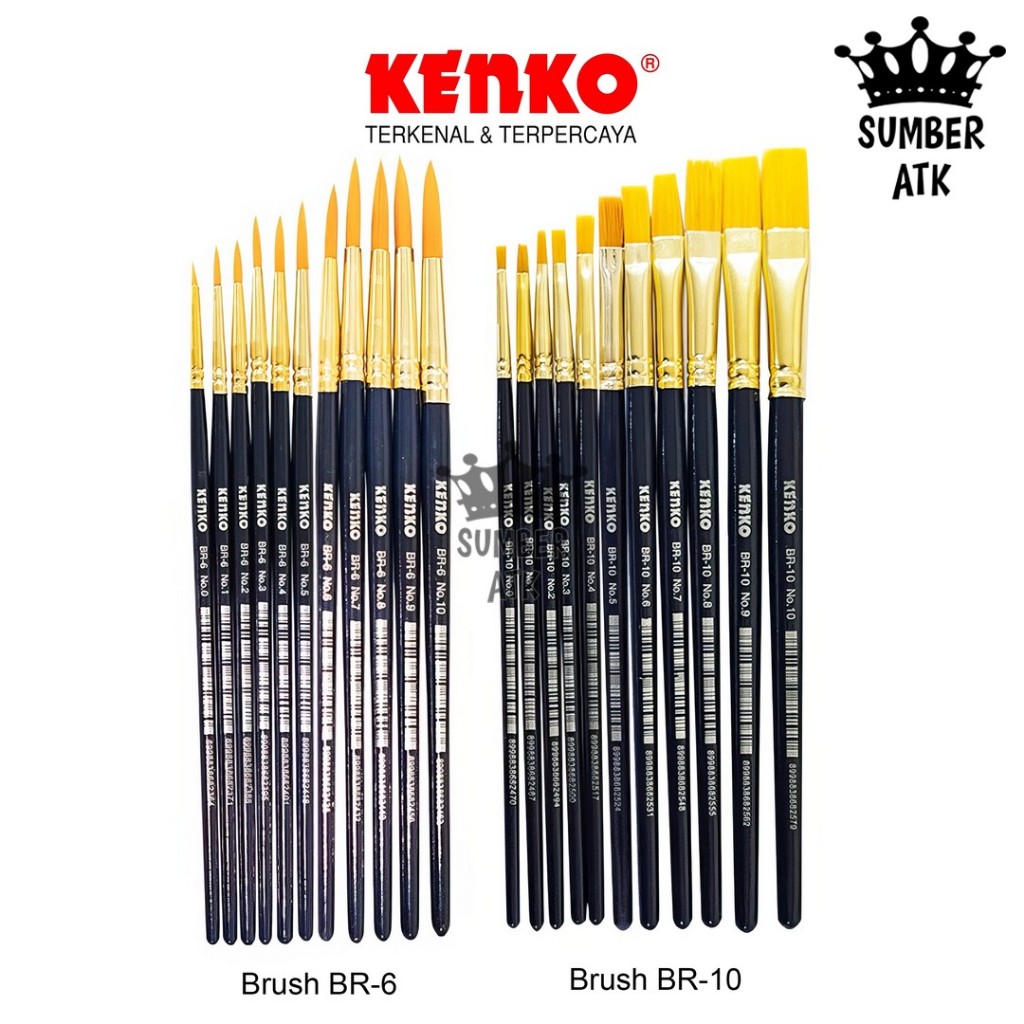 

KENKO Brush Kuas Cat Air Cat Minyak Lukis Acrylic BR-6 BR-10