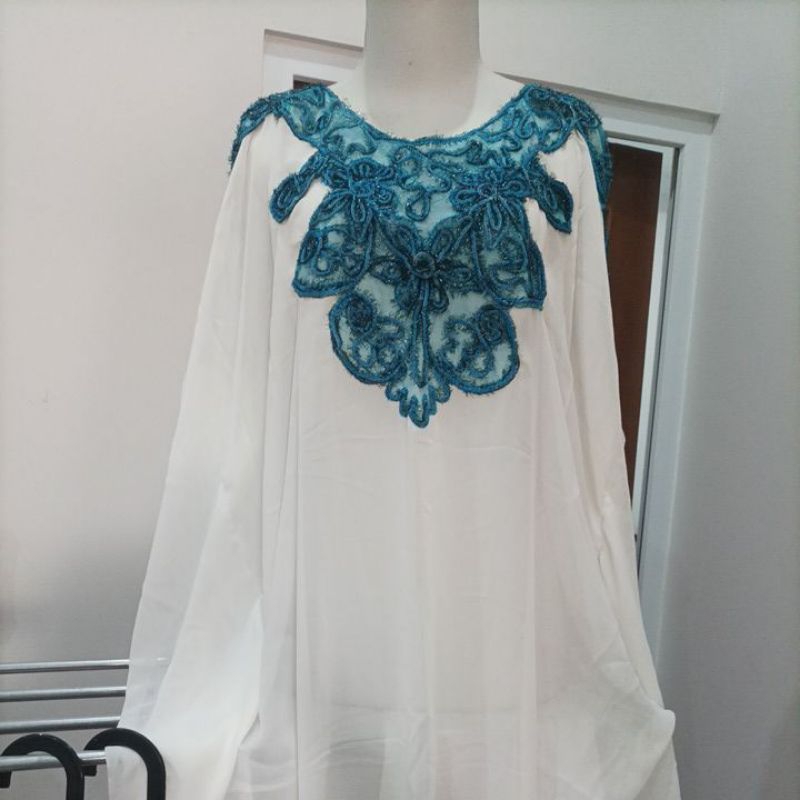 kaftan gamis bordir tempel