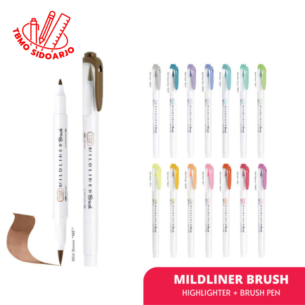 

TBMO Zebra Mildliner Brush Pen Marker Highlighter Dua Sisi - Pcs