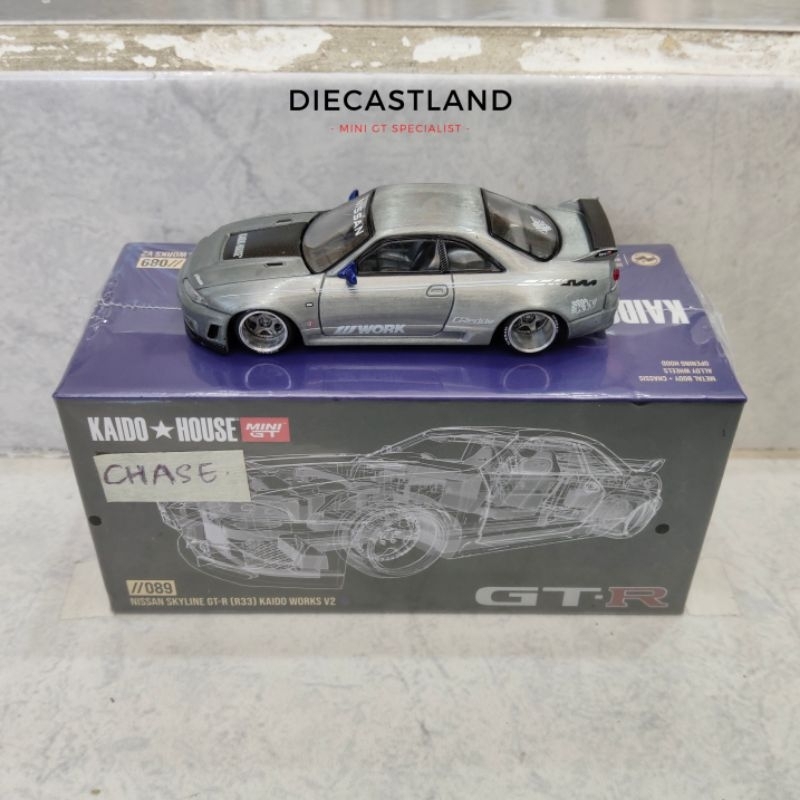 Mini GT x Kaido House KHMG089 CHASE Nissan Skyline GT-R (R33) Kaido Works V2 Kaido House Diecast Lan