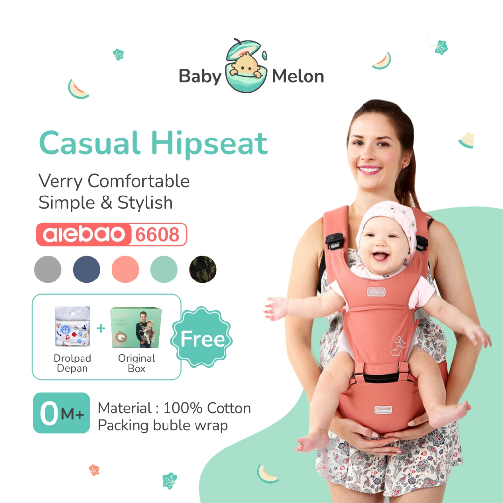 Hipseat Aiebao 6608 Original hipseat casual hipseat baby carrier gendongan bayi Aiebao