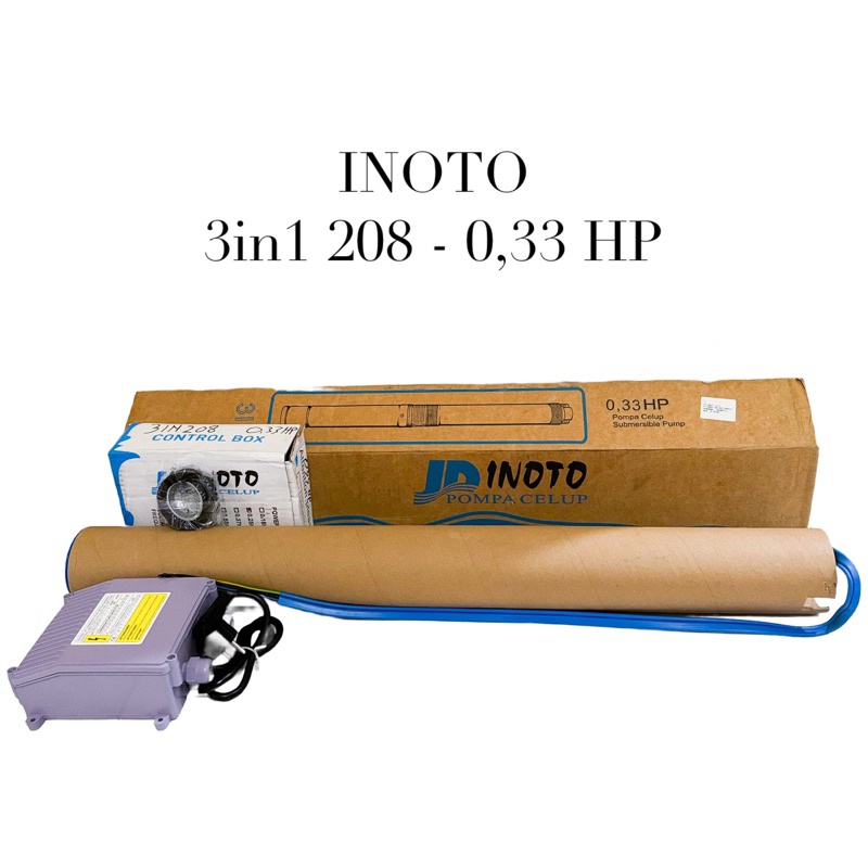 INOTO 3in 208 0,33Hp Kabel Pendek Pompa Air Submersible / 75QJD 208
