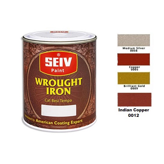 

KODE P47P 1kg SEIV WROUGHT IRON cat besi tempa warna TEMBAGA SILVER GOLD