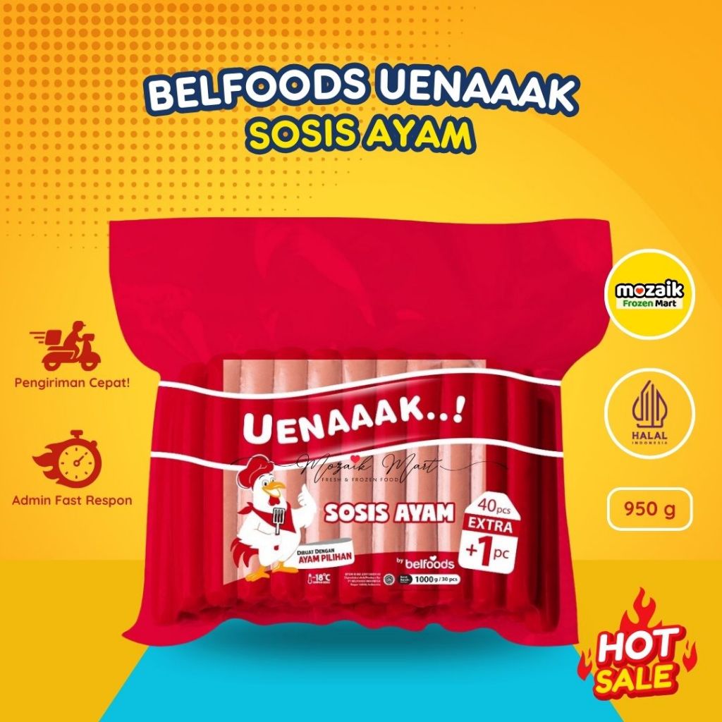 

Belfoods Sosis Ayam Frozen Food Palembang 40pcs 1kg