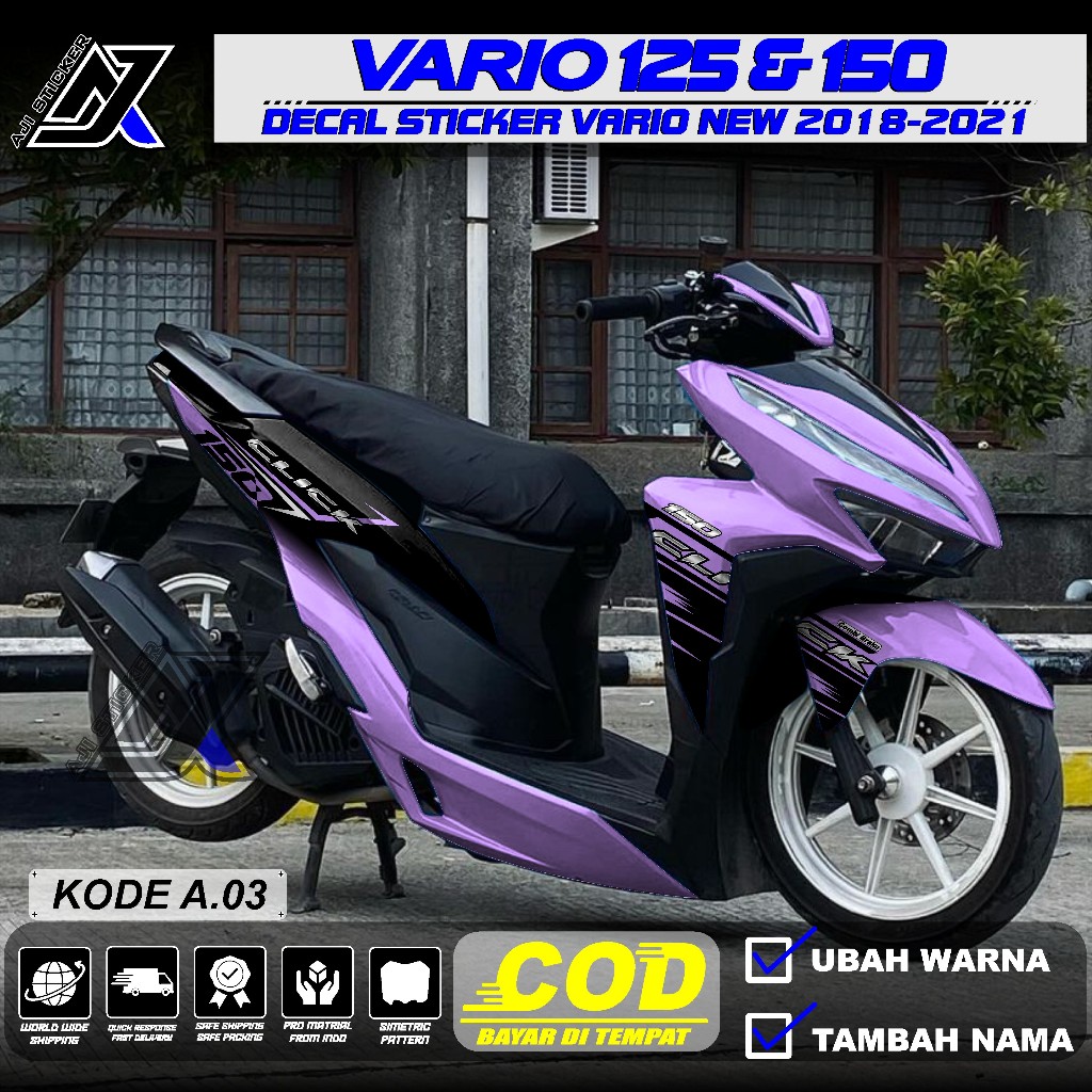 (COD)Decal Stiker VARIO 125/150 NEW Full Body - Stiker Motor HONDA VARIO 125/150 NEW 2018 2019 2020 