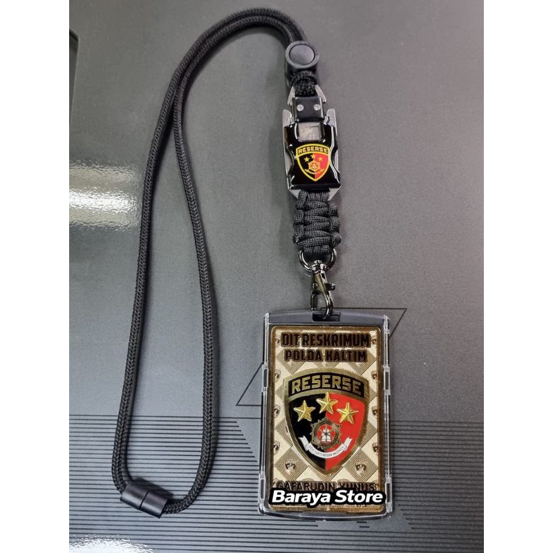

Costum Lanyard id Card / Plat peneng Id Kepolisian Fullset Bahan Plat Kuningan