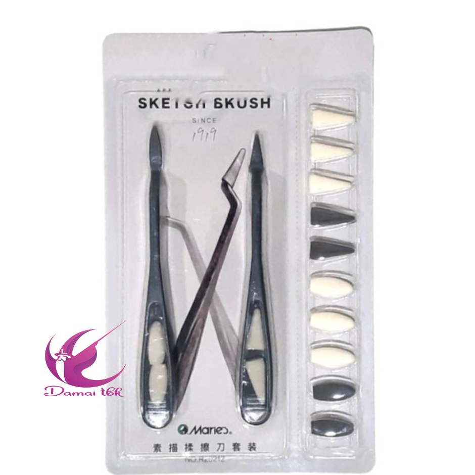 

KODE Y9Y Sketch Brush Set Maries Eraser Refill Painting Knife R 2212