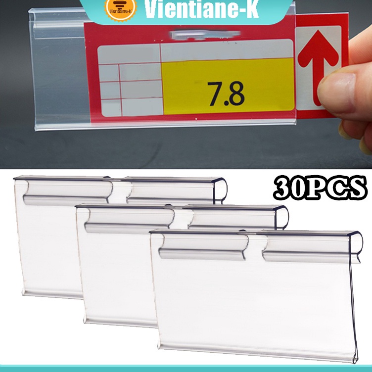 

KODE D93C Label Harga Mika Price Tag Holder 3PCS Plastik PVC Price Tag Card Price Tag Holder Minimarket Price Tag Label Holder