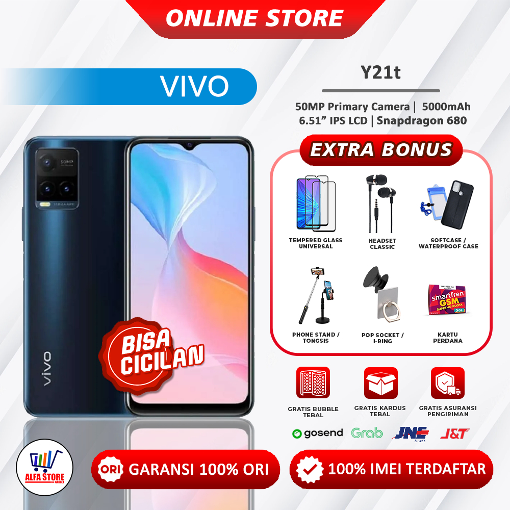 VIVO Y21T RAM 6/128 GARANSI RESMI