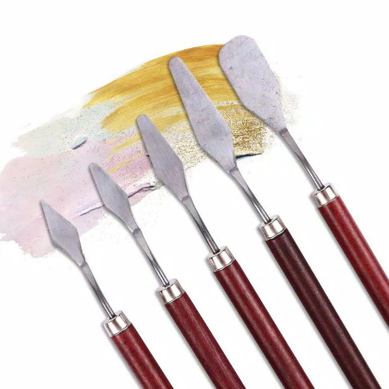 

KODE C66K 5Pcs Pisau Palette importuntuk dekorasi Buttercream kentang cat lukis dll