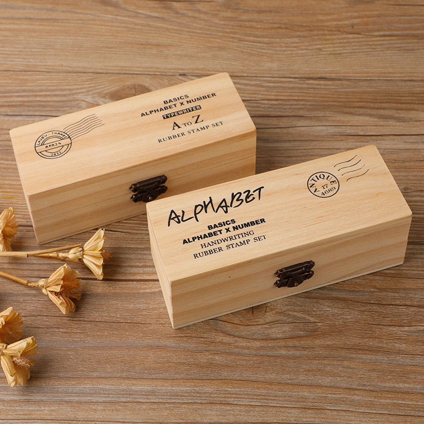 

Best Produk 42 PIECES BASIC ALPHANUMERIC SYMBOL RUBBER STAMP WOODEN BOX SET STEMPEL KARET KAYU
