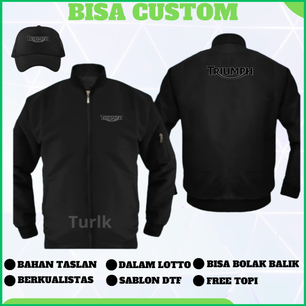 Jaket Triumph Jaket Motor Triumph Bomber Custom