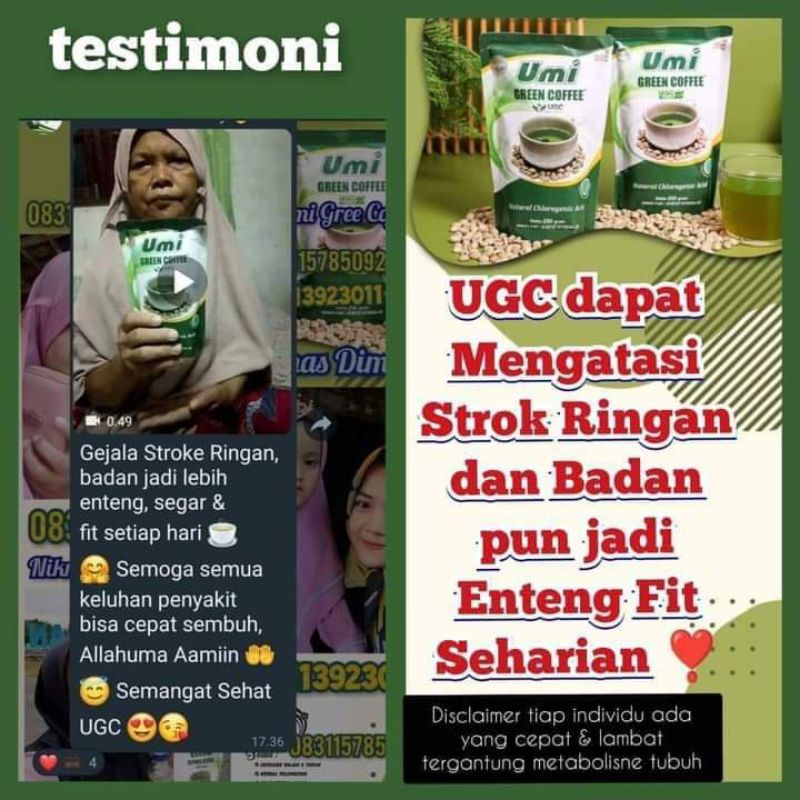 Umi Green Coffee Original 250 gram BPOM