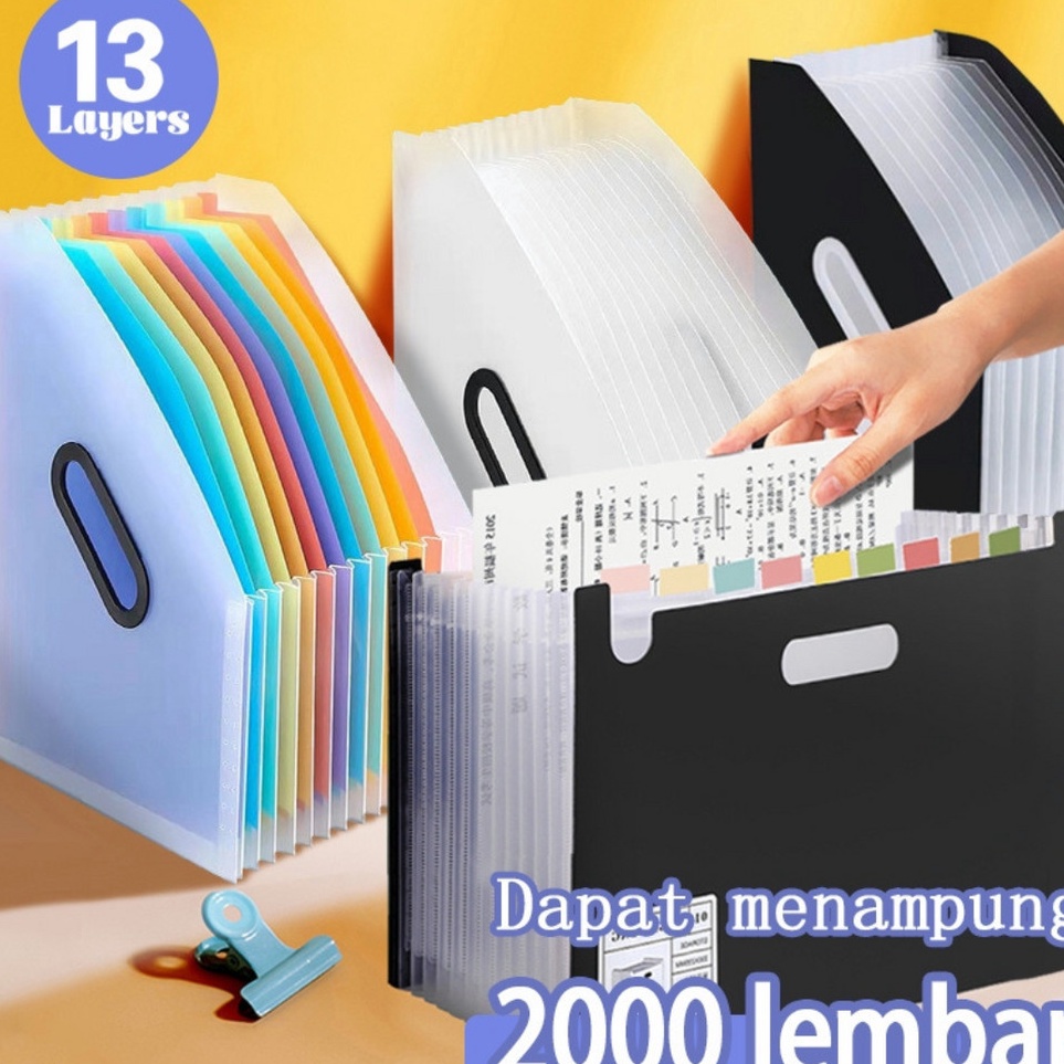 

KODE N5U Map Harmonika Expanding Stand File A4 13 Pocket Dokumen Folder Sekat