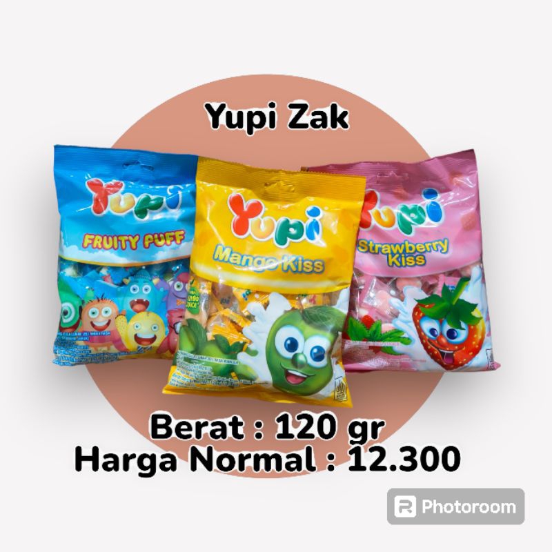 

PERMEN YUPI ZAK SAK 120 GRAM YUPI LOVE YUPI MANGO KISS YUPI PUFF