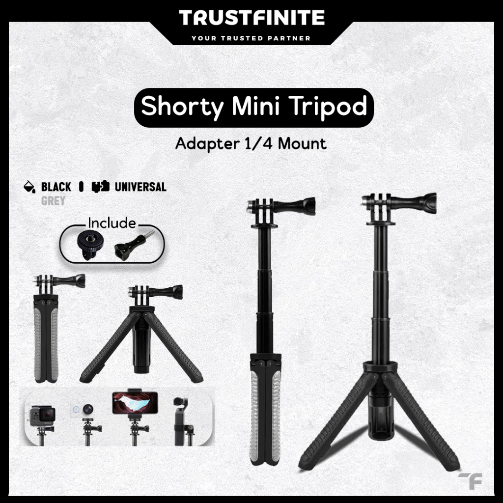 kodaline_shop Shorty Mini Extension Tripod GoPro Insta360 Akaso DJI Osmo Action Brica BPro DJI Osmo