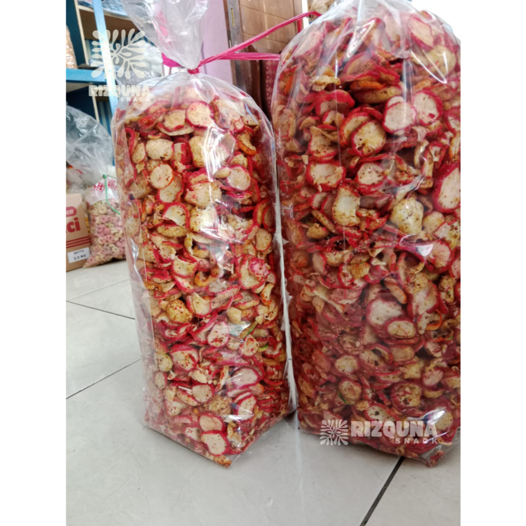 

Kerupuk Seblak Pedas Gurih aroma Kencur 250 Gram Gurih Pedas Hot