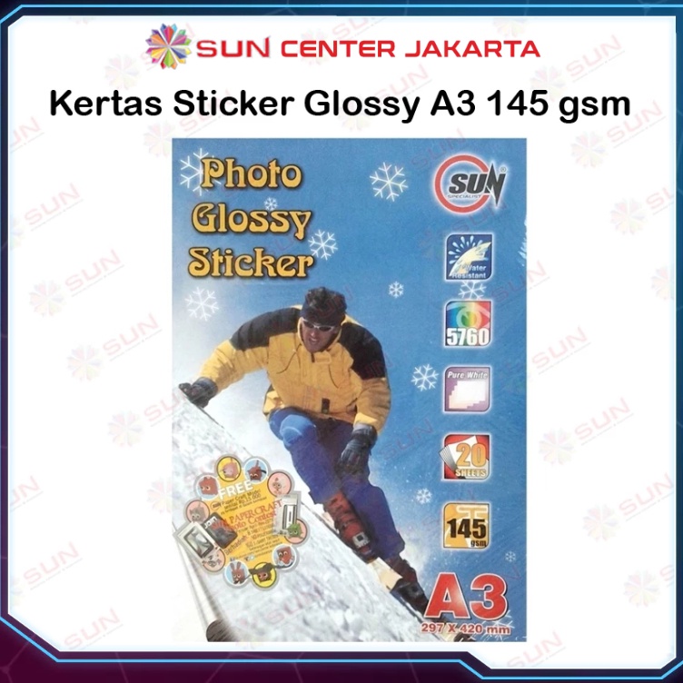 

Best Produk SUN Photo Glossy Sticker 145 135 Gsm A3 Kes Stiker