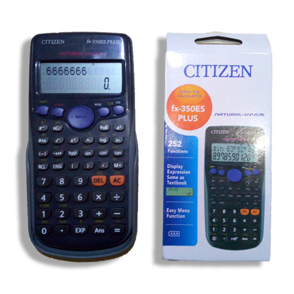 

Kalkulator Scientific Citizen FX35ES PLUS Komplit 252 functions Calculator AAA