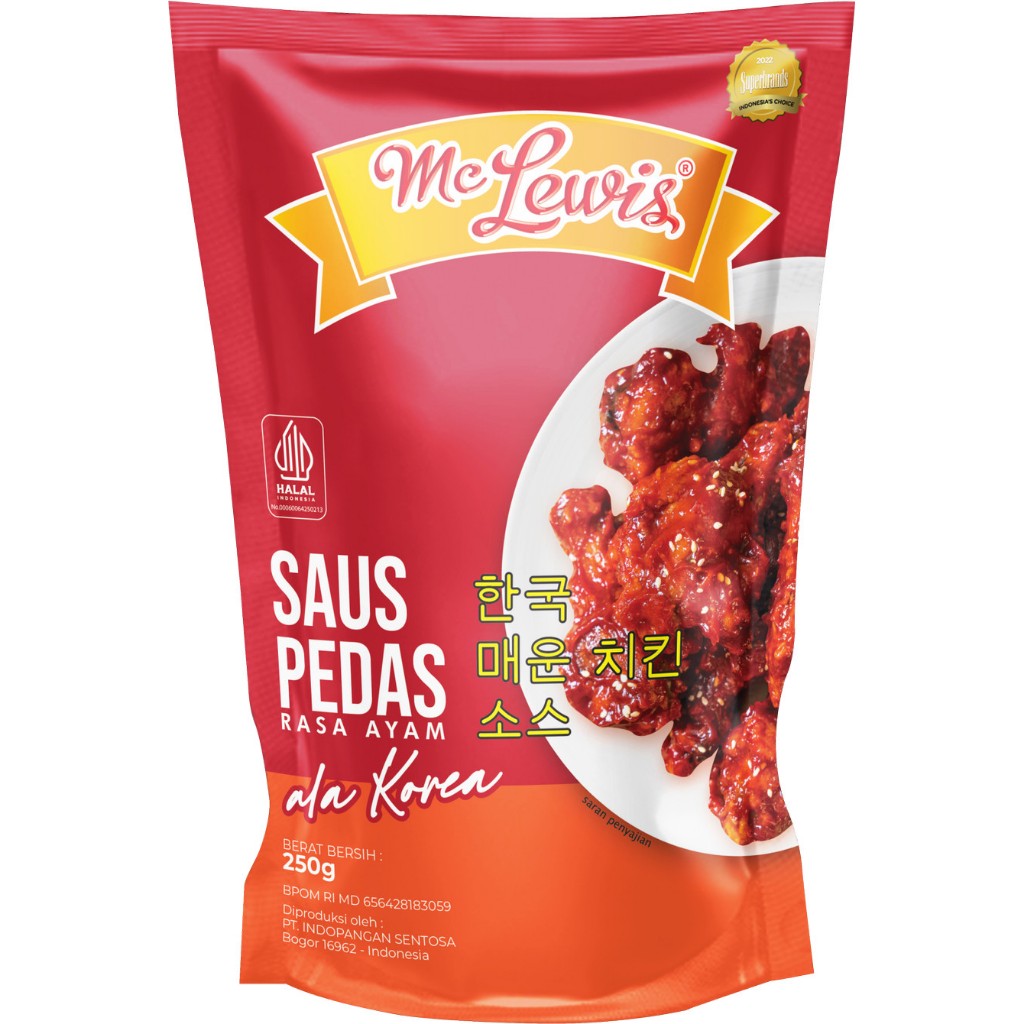 

PROMO Sambal Sambel Chilli Sauce Saus Saos Pedas Cabe Cabai Mc Lewis ala Korea Korean Spicy rasa Ayam 250 Gram Gr Pouch Travel Size Refill Murah Termurah Usaha Kuliner Kekinian Viral UMKM Ide Jualan Toko Kelontong Horeca Horeka Cocolan Dipping Gorengan