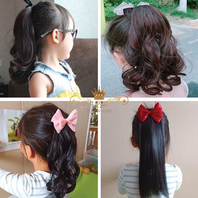 Top Produk Wik Ponitail Extension untuk Anak Style Pendek  Rambut Palsu Anak Model Ekor Kuda