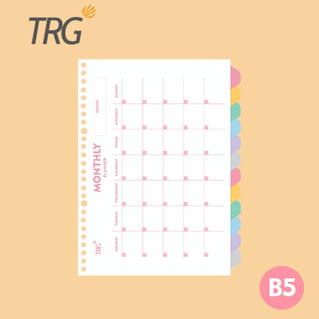 

Harga Promo TRG Pembatas Binder Loose Leaf B5 TRG 26 Holes 12 Tab Monthly Planner To Do List Divider Paper