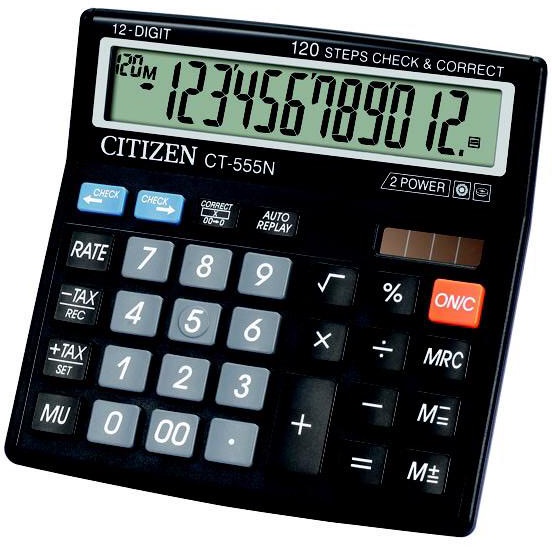 

Praktis kalkulator sedang dagang citizen 555N 12DIGIT kalkulator warna Citizen Ct 555C color