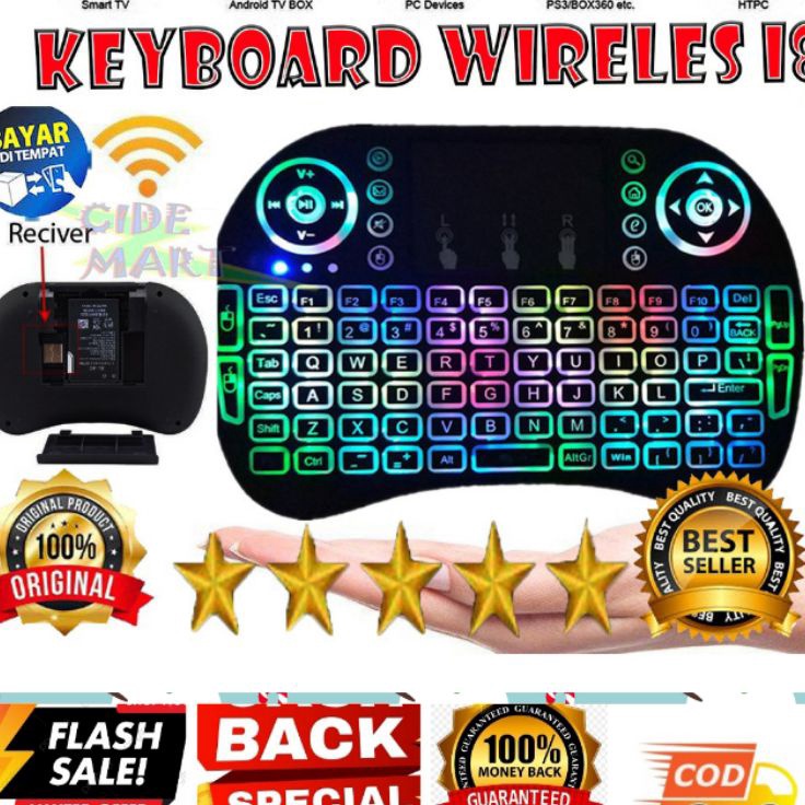 Keyboard Wireless mini Keyboard Bluetooth Android Laptop dan Smart Tv Android