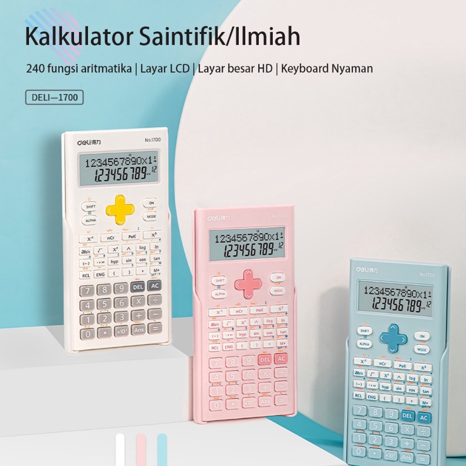 

Dijual Murah DODORY DELI1 Calculator Scientific Kalkulator 24 Fungsi Kalkulasi 3 Warna 17