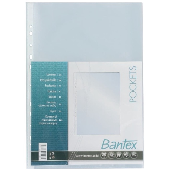 

PP Pocket Bantex 844 Folio Anti Glare isi 2