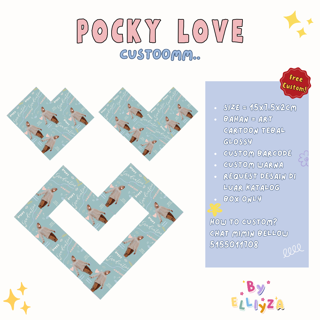 

VIRAL POCKY LOVE CUSTOM - BIRTHDAY GRADUATION SEMPRO ANNIV