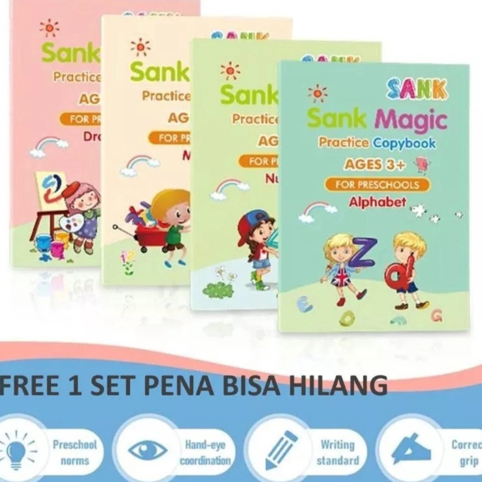 

Terbaru Buku Belajar Menulis Anak Sank Sank Magic 1 SET ISI 4 BUKU Ajaib Practice BookBuku Belajar Edukasi Anak Balita Buku Belajar Menulis 1 Set 4 Buku Pen Refiil Pen