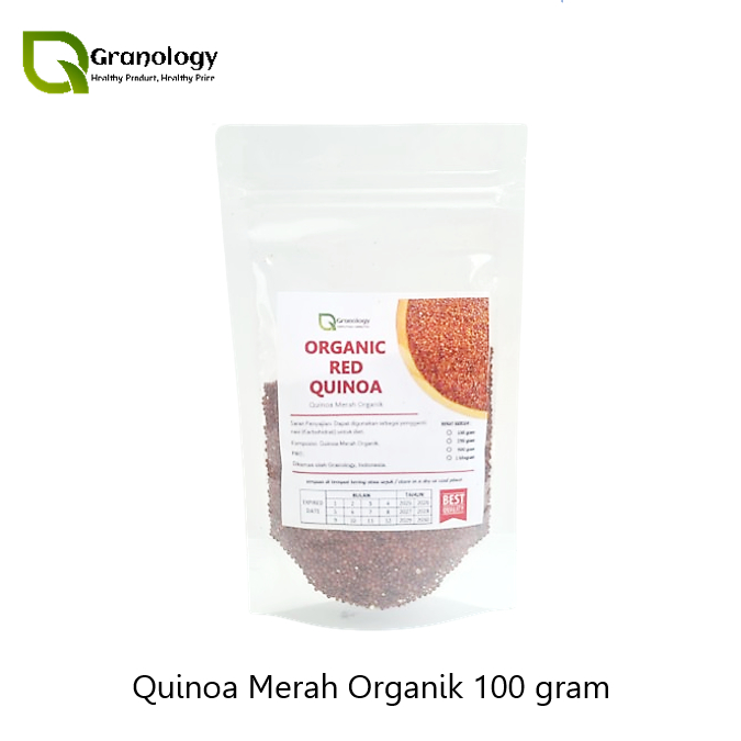 

Quinoa Merah Organik / Organic Red Quinoa (100 gram) by Granology