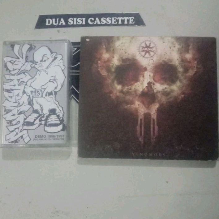 paket kaset dan cd burgerkill - demo 1996/1997 - venomous