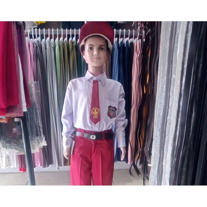 

Seragam Sekolah SD Bahan Sanwos/ TWIST Grade A Merek Martin Lengan Panjang