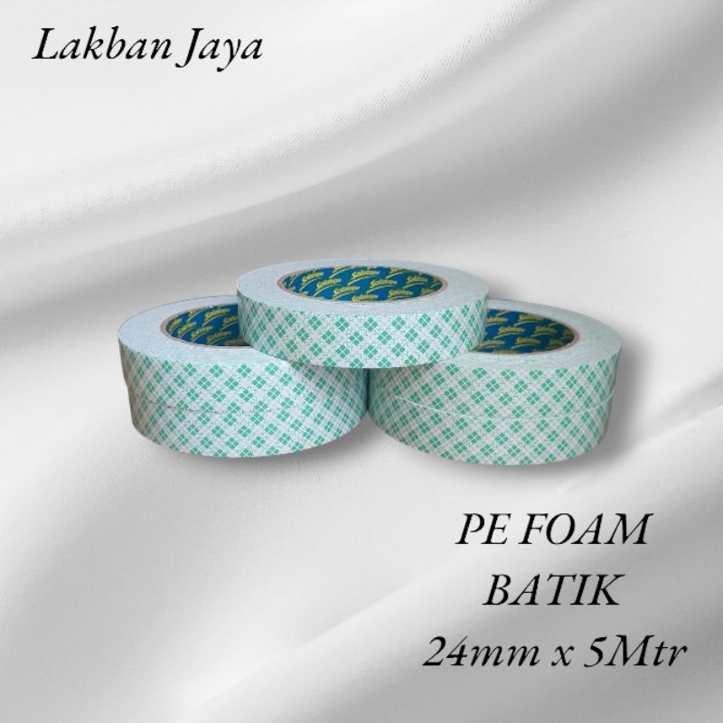

DOUBLE TAPE FOAM BATIK UK 24MM X 5M-LAKBAN BUSA-SOLATAPE-MURAH DAN BERKUALITAS