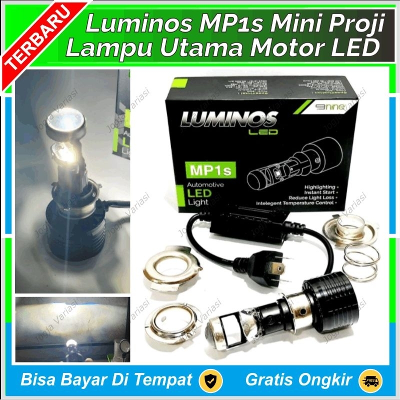LED MINI PROJI H4 MP1 H6 MP1S LUMINOS 30W 2 WARNA PUTIH KUNING SUPER TERANG