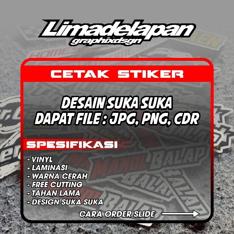 

STIKER PRINTING DESAIN SUKA SUKA