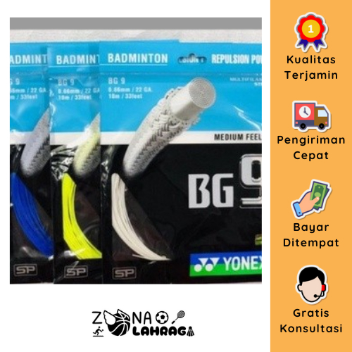 Senar Raket Badminton BG 9 / BG9 - YONEX SUNRISE 100 % ORIGINAL KODE SP