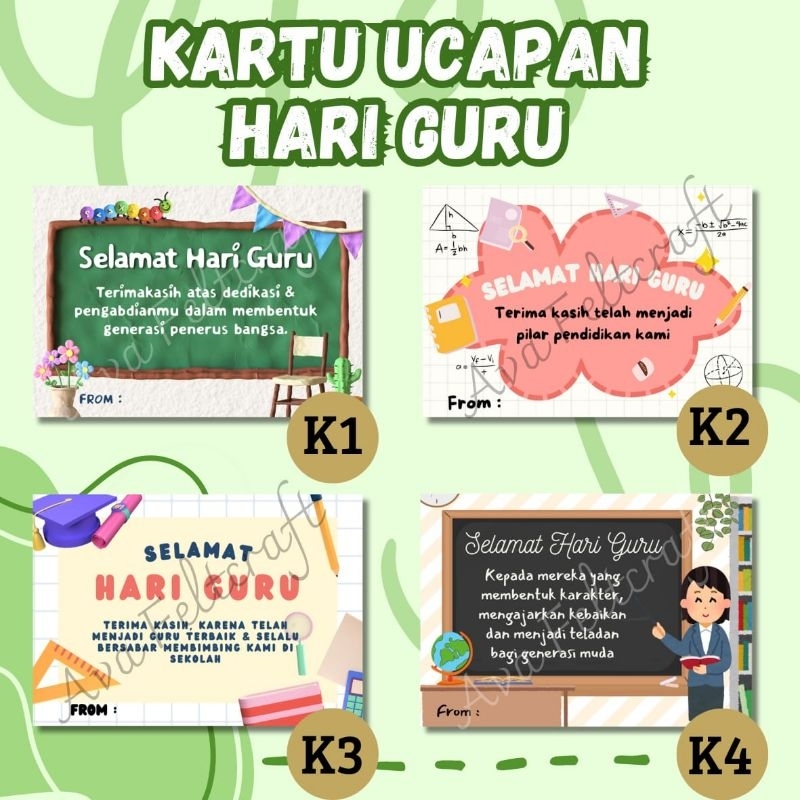 Kartu Ucapan Hari Guru / Greeting Card Teacher's day