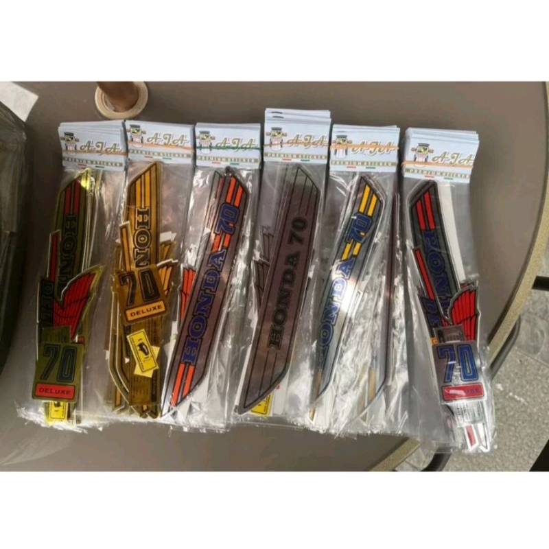 Setiker setandar Variasi Honda C70 all warna merah, biru, kuning, putih